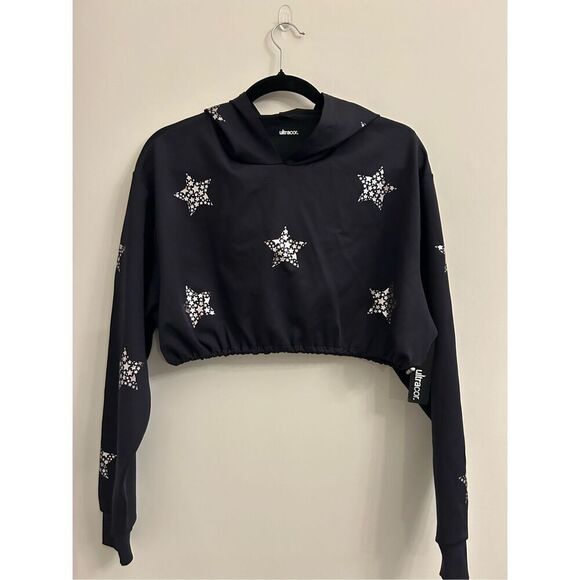 NWT Ultracor Nebula Star PYXIS Cropped Hoodie size M athletic yoga hipster - Picture 3 of 10